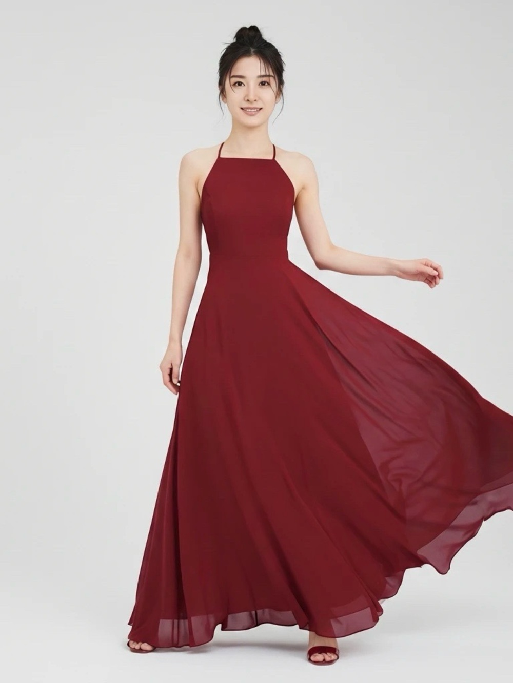 Lulus Mythical Kind of Love Wine Red Maxi Dress M Backless Romantic Homecoming
